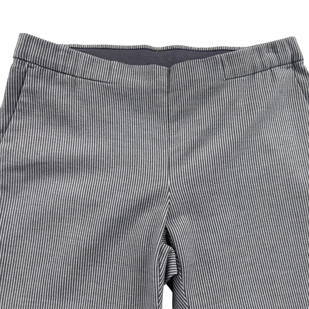 J. Jill Essential Slim Ankle Pants Women 10 Petite Black White Stripe Excellent - Picture 5 of 12